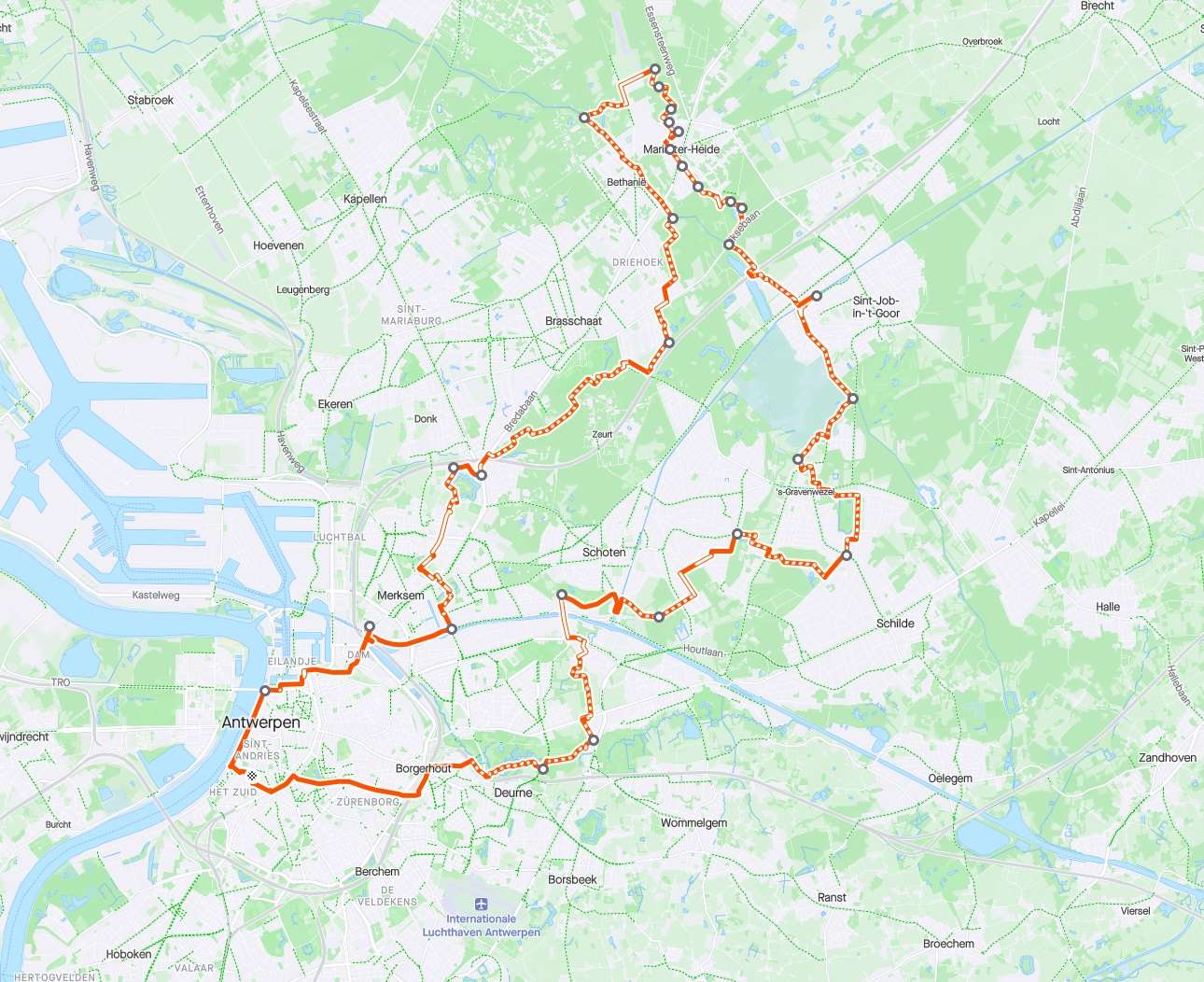 Gravel fietsroute Antwerpen
